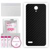 apgo Protective Skin Sticker for the Back Compatible with ZTE Blade A520, Wrap Film, Foil, Vinyl - Pattern Carbon Black