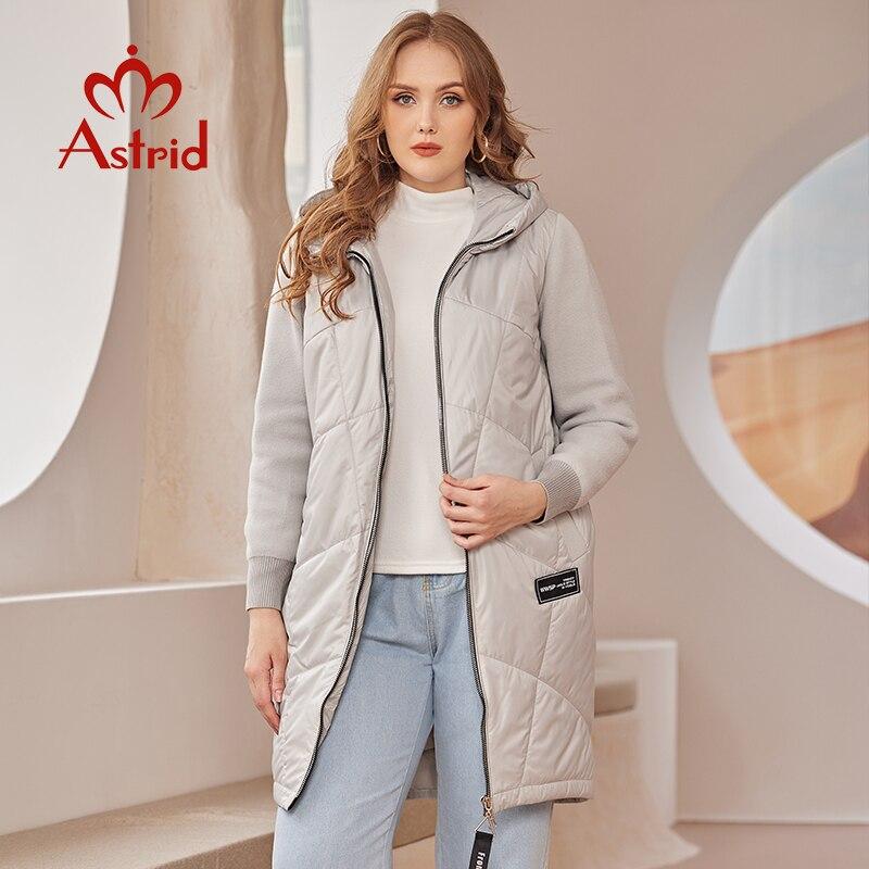 Astrid Autumn Winter Jacket Women 2024 Mid-Length Hooded Design Oversize Elegant Women's Down Jacket Warm Parka Women Coat 9782
