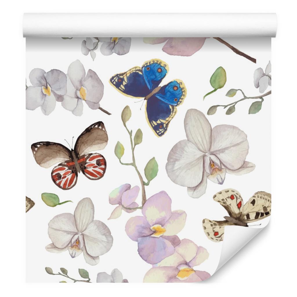 Butterflies flowers and plants wallpaper for living room and bedroom 50x1000
