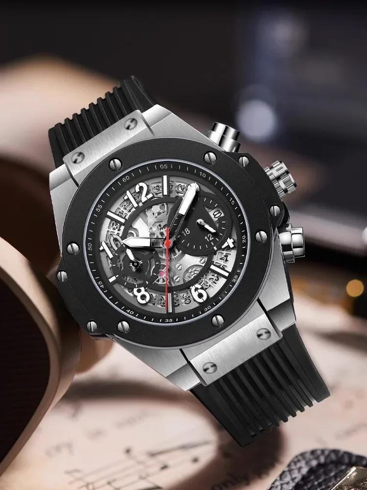 26*19 мм Силиконовый Резиновый Ремешок для Часов Hublot BIG BANG Черно-Синий Мужской Ремешок Инструмент Водонепроницаемый и Влагостойкий браслет