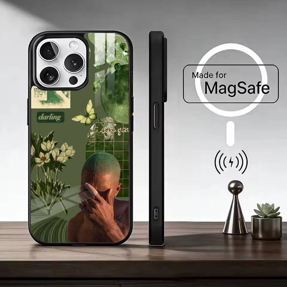 F-Frank Singer O-Ocean Phone Case For iPhone17,16,15,14,13,12,11 Plus,Pro Magnetic with Magsafe Wireless Charging
