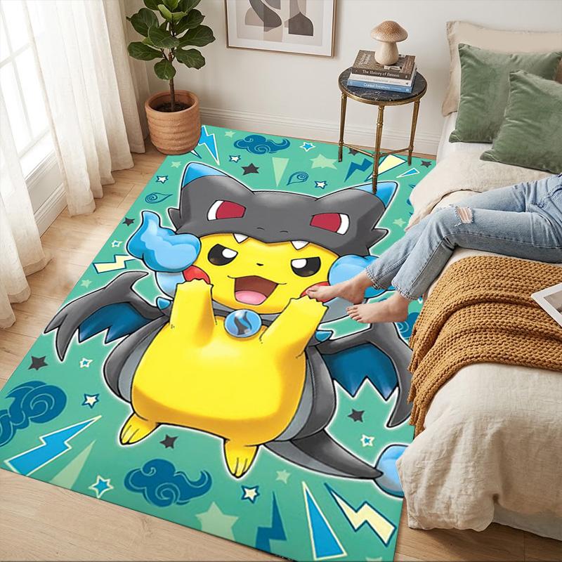 Pikachu Power Living Room Nonslip Area Rug Soft Carpet For Bedroom Game Playroom Sofa Office Home Decor Doormat Christmas Gift C9261820