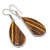 Tiger Eye Handmade 925 Sterling Silver Jewelry Earring 1.97" G8j27