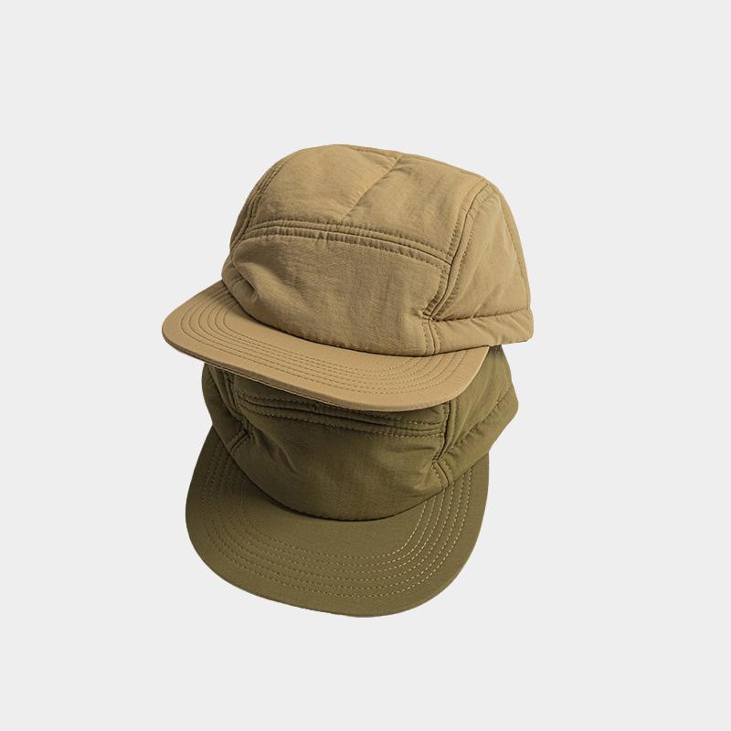Autumn and Winter Cotton-lined Snapback Caps Blank Solid Color Simple Style Snapback Cap