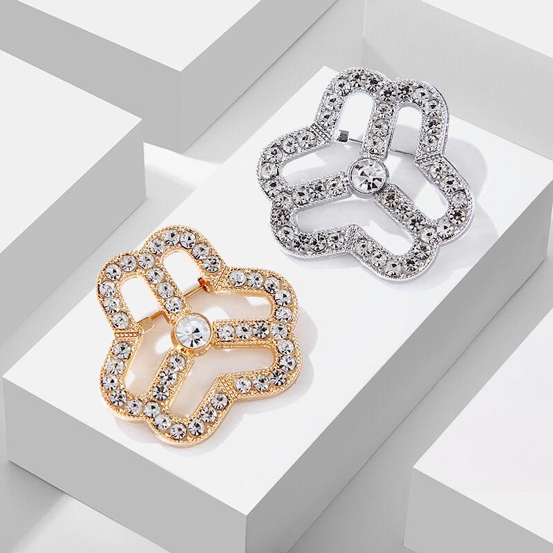 Women's Federation Designer Pins Brooches For Women Simple Creative Rhinestone Brooch Jewelry Gifts Dress Clothing Accessories