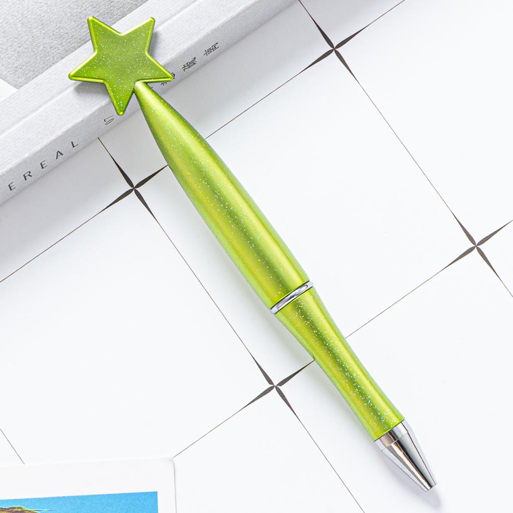 New Arrival Promotional Cheap Assorted Colors Five-pointed Star Shape 1.0mm Black Ink Ball Pens School Office Plastic Pens