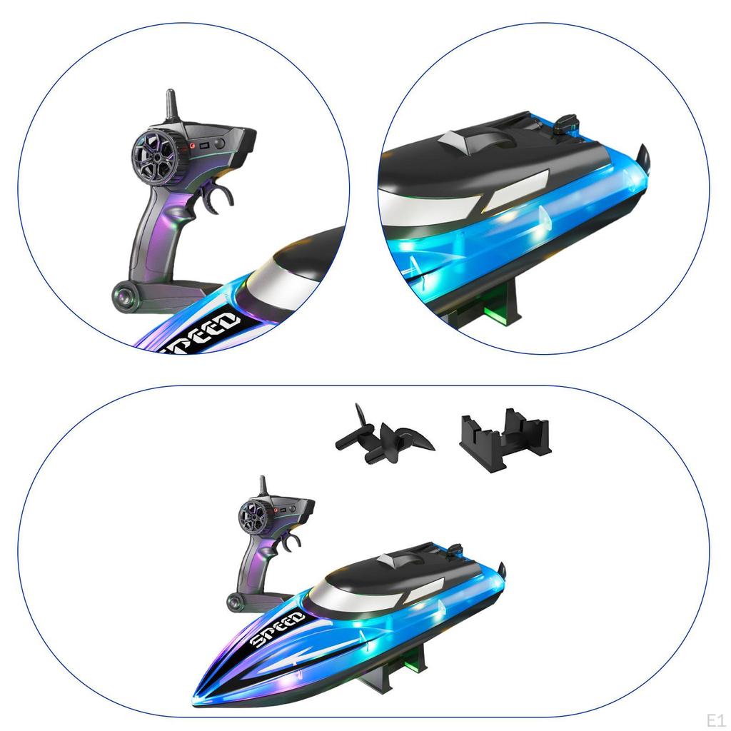 Радиоуправляемая гоночная лодка со световой декорацией, реалистичный катер для озер, подарок для мальчиков и девочек