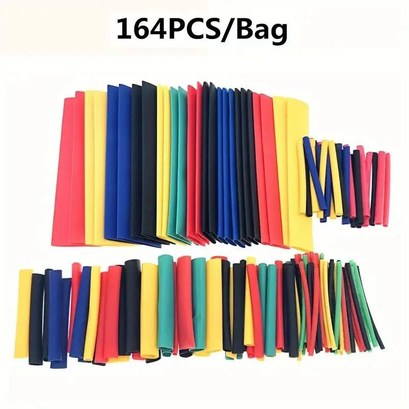 127/164/328/530/800Pcs 2:1 Heat Shrink Tube Polyolefin Shrinking Assorted Heat Shrink Wrap Wire Cable Insulated Sleeving Tubing