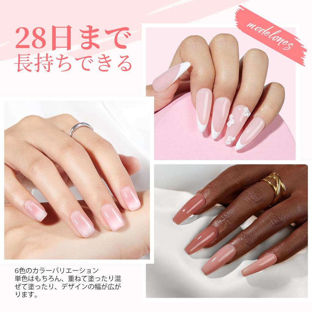 Набор полигелей Modelones для типсов, клей для ногтей, верхнее покрытие для геля, светодиодная лампа, баночка для начинающих, набор для ногтей, набор для длины ногтей, набор цветных гелей