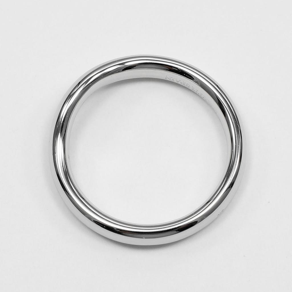 TIFFANY&Co. Curved band Ring 0.1" band Pt950Platinum #3.3(US Size) 4.8g Women Used