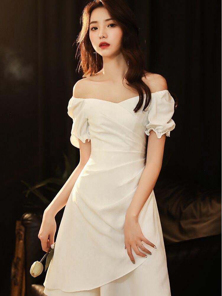 Платье невесты цвета красного вина для миниатюрных подгузников — идеально подходит для свадеб и будней, весна/лето