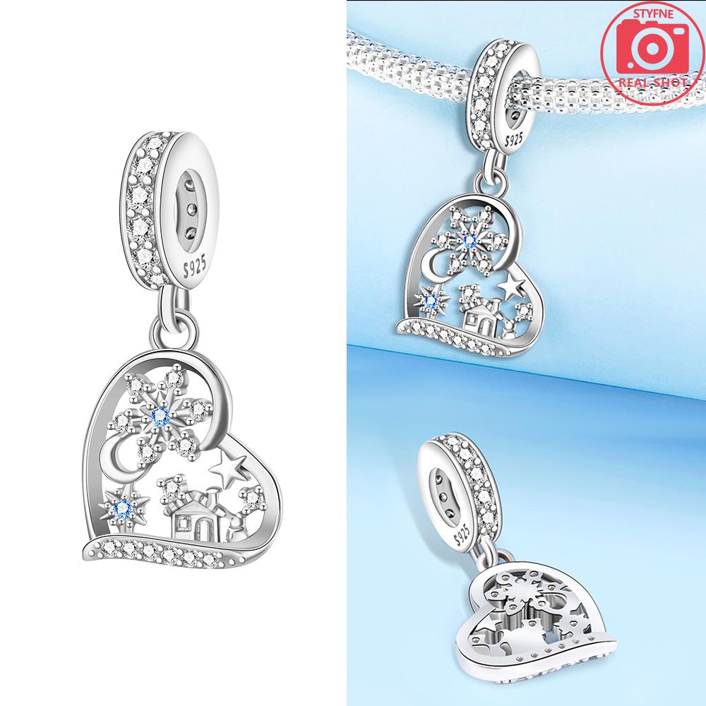 Pink Zircon Love copper Bead Charms Charm Bead Charms Compatible With Bracelets Women Jewellery Diy Anniversary Gift Delicate Accessories Bag Charm