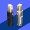 Корпус разъема USB Type-B с позолоченным разъемом из алюминиевого сплава, отверстие 6 мм для ремонта кабелей данных принтера