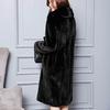 Ladies Clothes Imitation Mink Fur Coat Ladies Collar Long Coat Ladies Winter Large Size Tops