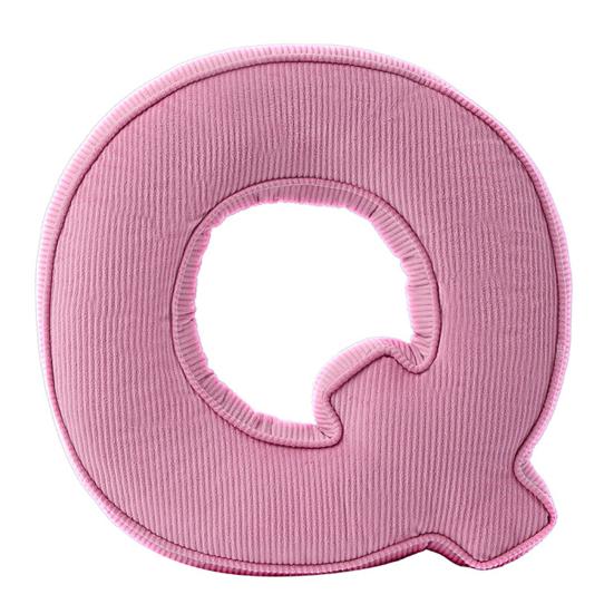 Розовая вельветовая подушка-буква от A до Z, английский алфавит, декоративная подушка для дивана, спальни, гостиной