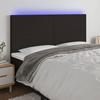 VidaXL LED Headboard Bedroom Furniture Double Bed Accessory Head of Bed Frame Interior Black 3122168