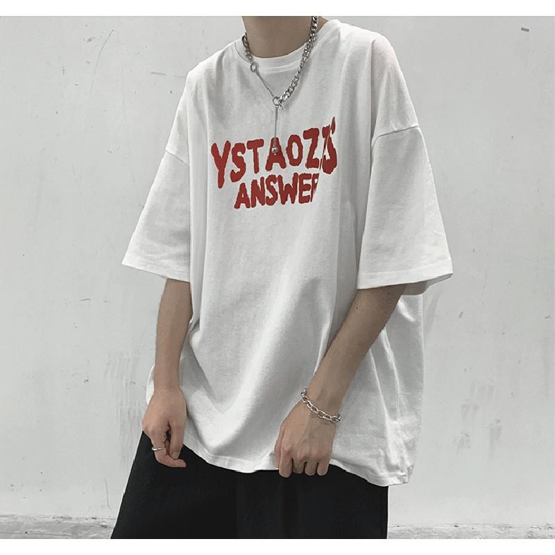 M-5XL мужские футболки с коротким рукавом с буквенным графическим принтом, повседневная футболка для мужчин, топы с круглым вырезом в стиле ретро для