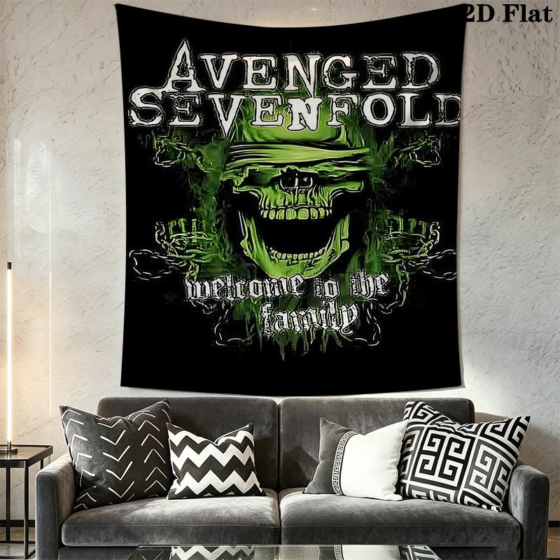 Sevenfold Tapestry Dark Art Decor Tapestry Wallmounted Fashion Print Background Wall Hanging Cloth Wall Covering Decoration Background Cloth