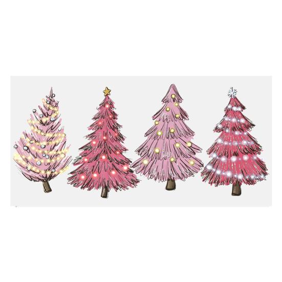 Наклейка на чашку Рождественская елка Санта-Клаус Водонепроницаемая самоклеящаяся Отличная липкость Противоскользящая прозрачная печать Кофейная чашка УФ DTF наклейка