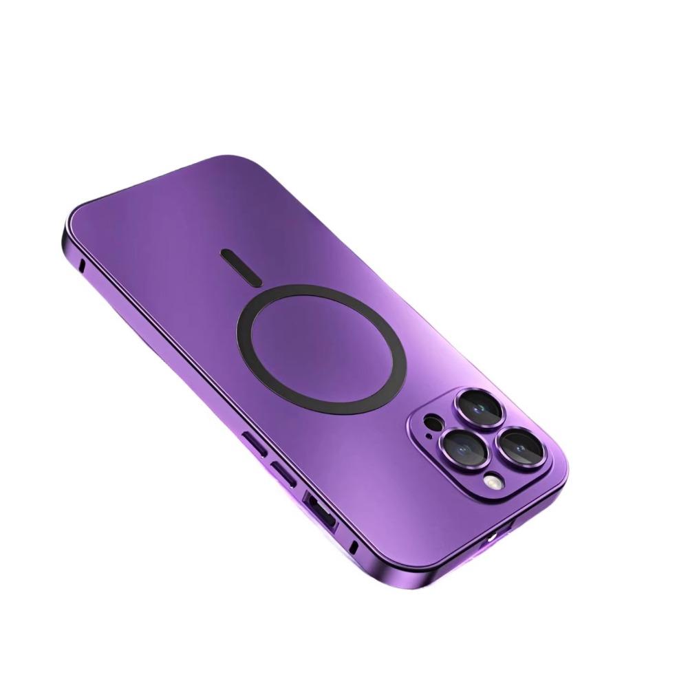 Магнитный металлический каркас Чехол для телефона для iPhone 18 Pro Max 16 ПК Задняя панель Пленочная крышка для объектива