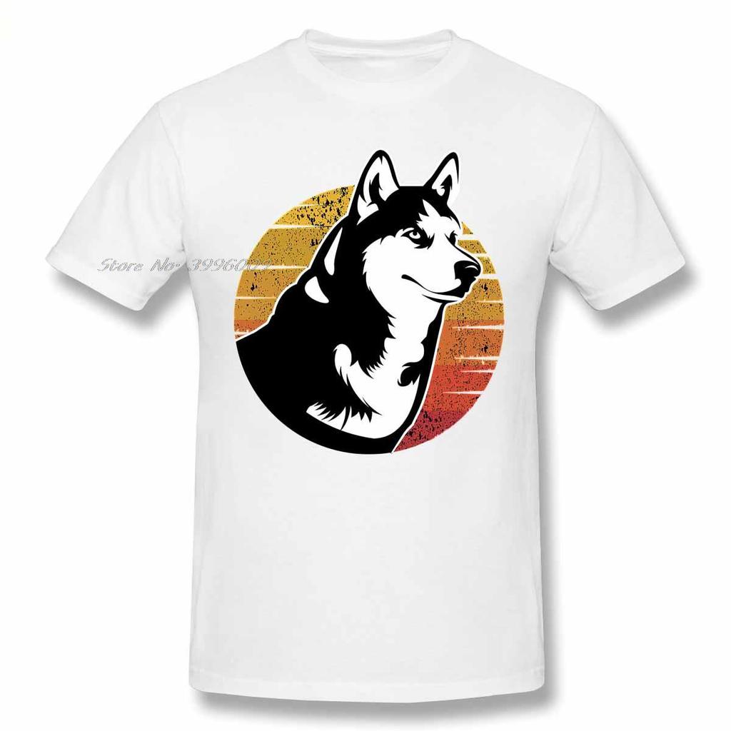 Животные Хаски Ретро Хаски Хаски Подарочные футболки с собаками Женская футболка унисекс Хлопковые летние футболки с короткими рукавами Футболки с графикой