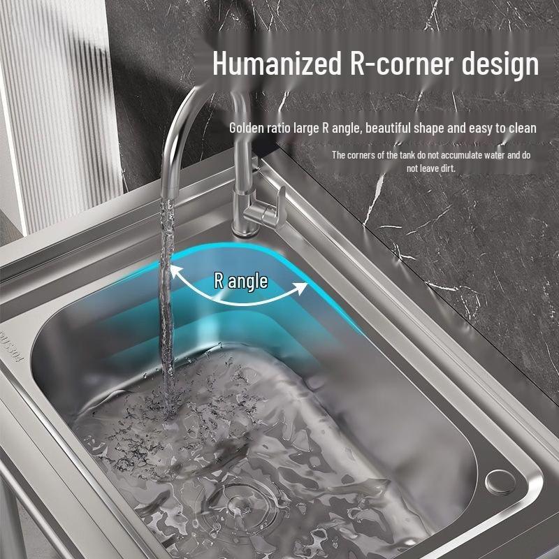 Двухсекционная кухонная мойка Yuzhuxun со стойкой