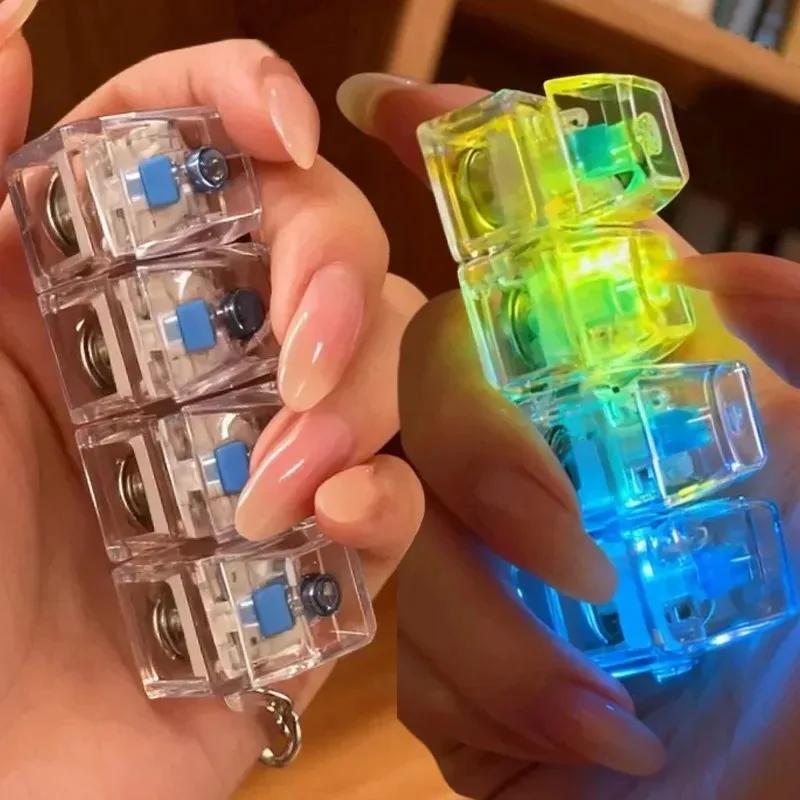 Backlit Keyboard, Stress Relief, Clickable Led Buttons, Anxiety-Relieving Fidget Toy, Desktop Accessory