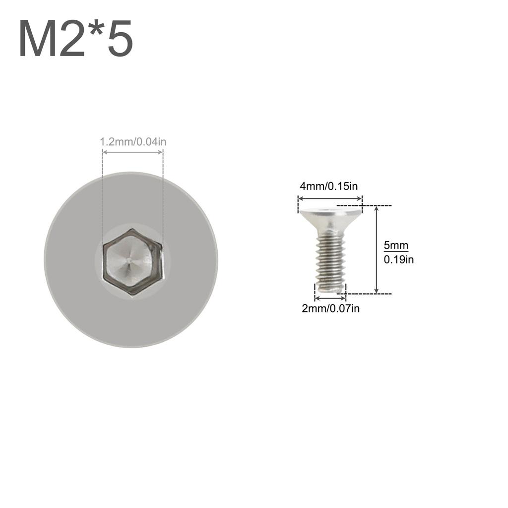10 ШТ. M2 M3 M4 M5 Болт с плоской головкой и шестигранным углублением из нержавеющей стали 304 для замены деталей / DIY, Болты с шестигранным углублением и потайной головкой