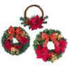Half Circle Poinsettia Christmas Wreath Door & Window Decoration