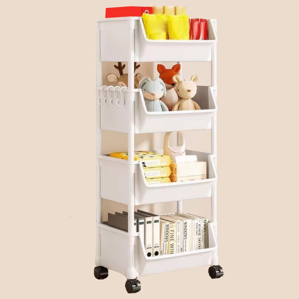 Тележка Книжная полка Кухонный стеллаж для хранения Кухонный уголок Узкий щелевой шкаф для хранения Ванная комната Гостиная Домашний органайзер
