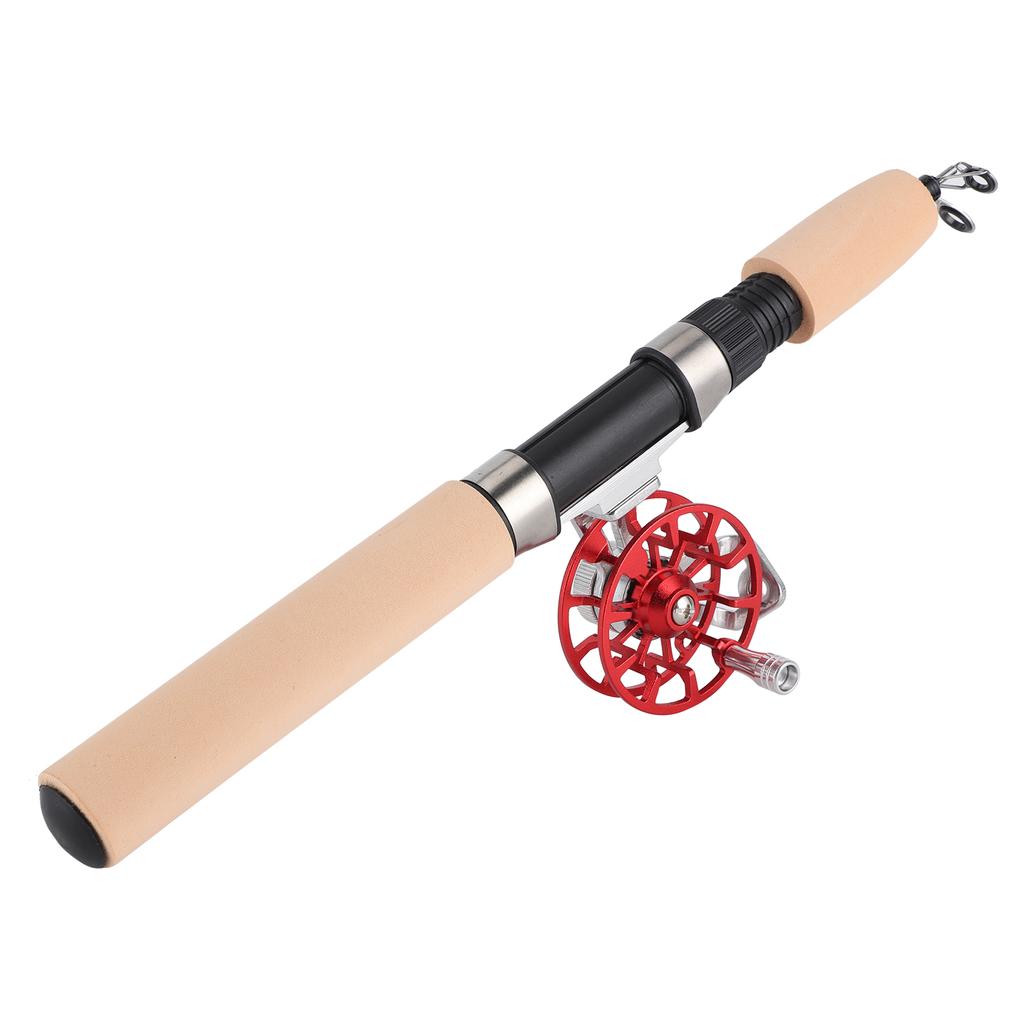 Зимняя удочка телескопическая FD50 с катушкой, портативный набор для рыбалки, комбо удочка-катушка, красный