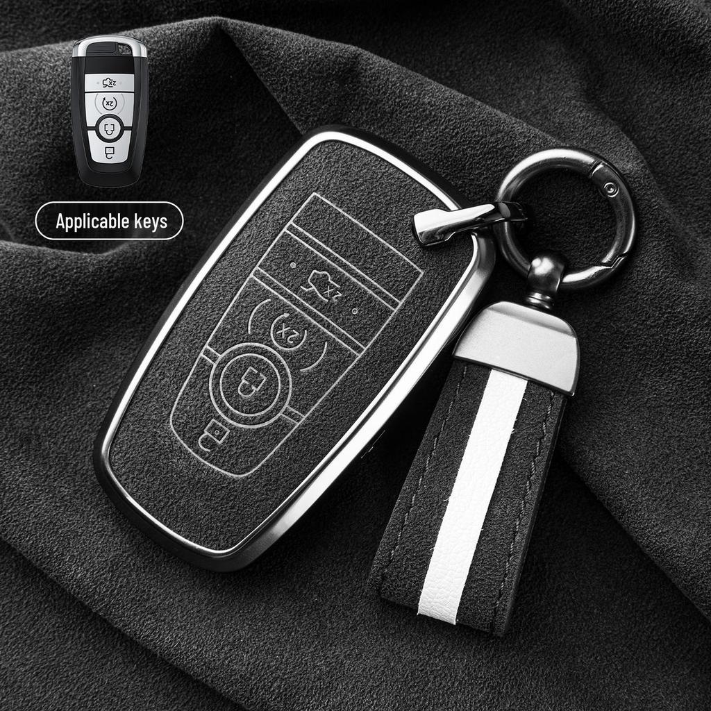 Premium Sheepskin Key Cover for Ford Explorer ST, Edge L, Mondeo EVOS