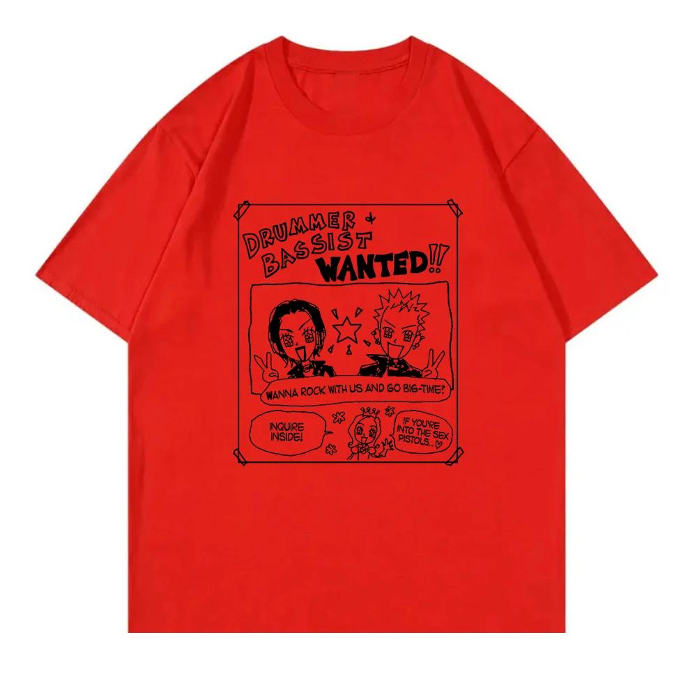 Футболка унисекс Nana Anime Black Stones Смешная женская одежда Топы Harajuku Футболки унисекс повседневные Графическая одежда