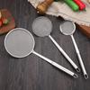 Filter Scoop 304 Stainless Steel Fat Skimmer Spoon Fine Mesh Strainer Food Strainer With Handle Kitchen Oil Skimmer Strainer