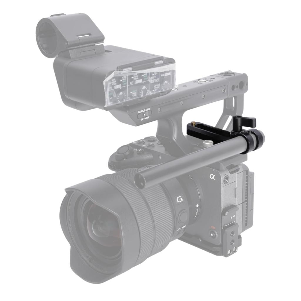 NICEYRIG Nut Rail for Camera NATO Rail with Pin To Prevent Falling 15mm Rod Clamp with Screw Length 80mm DSLR Equipment Photography Equipment