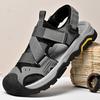 Модные мужские дышащие сандалии Легкие уличные спортивные сандалии Защита пальцев от ударов Мужские пляжные туфли Нескользящие Летние сандалии на плоской подошве с волшебной липучкой