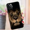 Чехол для Apple iPhone 13 11 Pro Max 12 Mini XR 7 8 Plus SE 2020 X XS 6 6S 5 5S, черный мягкий силиконовый чехол, большая кошка, животное, лев, мешок