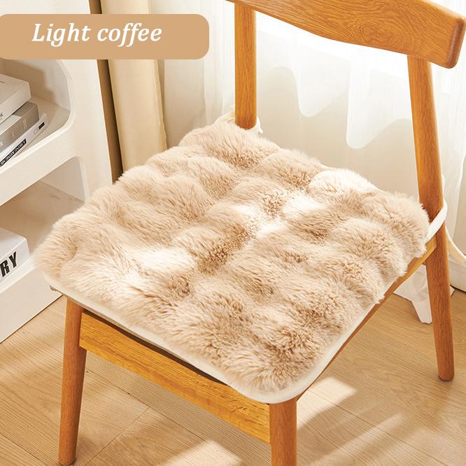 Плюшевая теплая подушка с кроликом, зимняя подушка для стула, офисная обеденная подушка для стула, подушка для стула, бытовая подушка