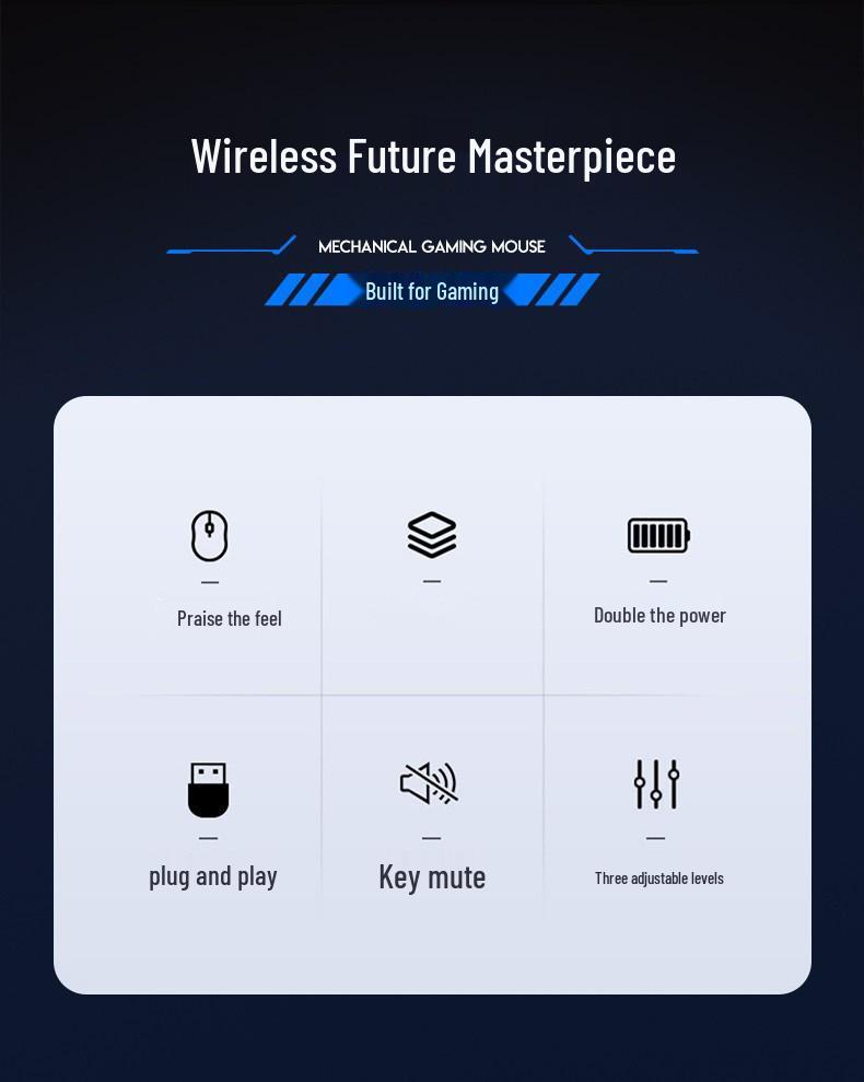 Wrangler Dual-Mode Wireless Bluetooth Type-C Rechargeable Silent Gaming Mouse