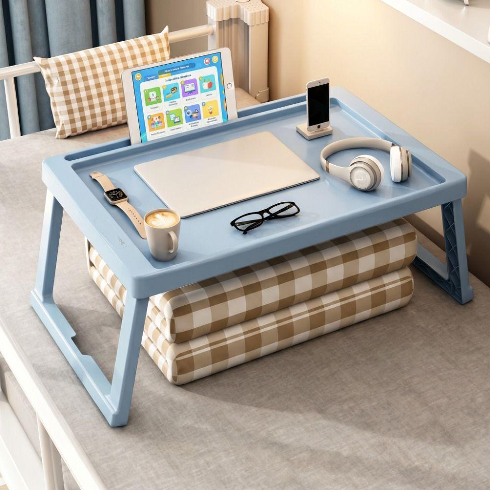 Non-slip Folding Bed Table Foldable Laptop Stand Simple Small Laptop Desk Dormitory Use
