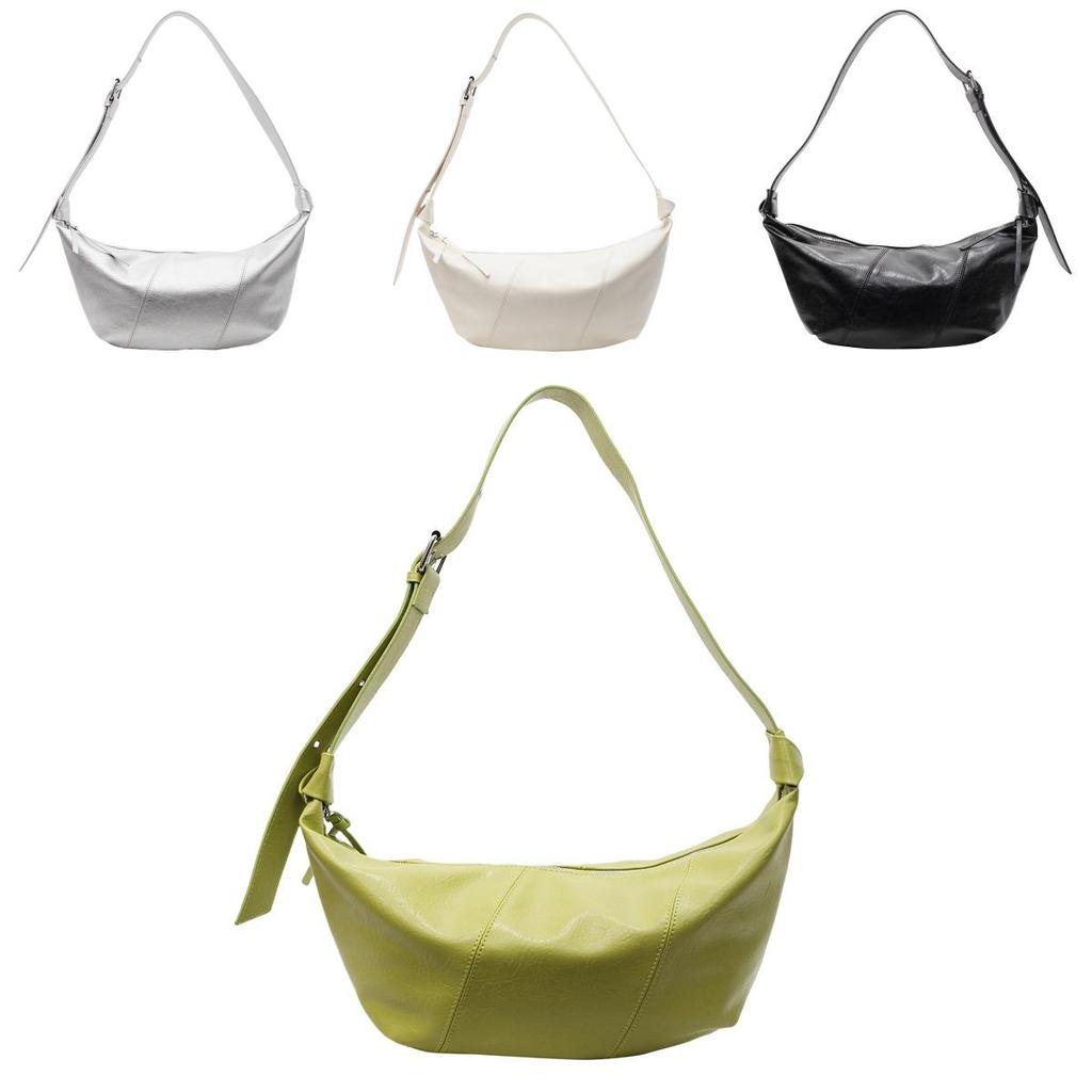 Urbsimple Solid Color Pu Leather Shoulder Crossbody Bag For Women With Zip Closure And Inner Pockets
