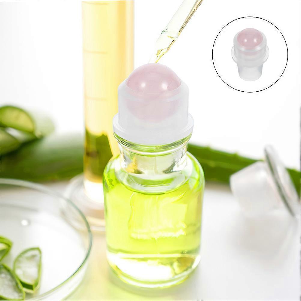4Pcs Pink Jade Roller Balls for Essential Oil Bottles Replacement Inserts