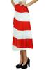 Bimba Women's Spiral Summer Midi Skirt A Line Boho Chic Skrit With Side Zip