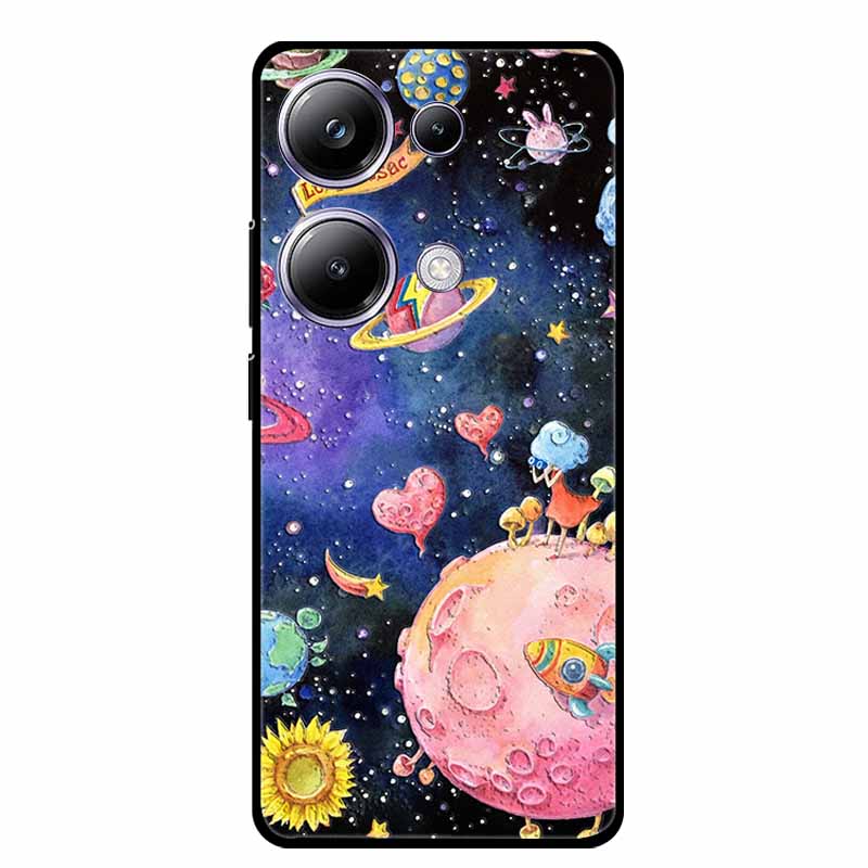 3D Тисненый Чехол Для Телефона Xiaomi Poco M6 Pro Цветочный Силиконовый Мягкий Задний Чехол Для Xiaomi Poco M6 Pro Чехол PocoM6 M 6 Pro Capa