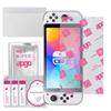 apgo Ультрапрозрачное гибридное защитное стекло, совместимое с Nintendo Switch Oled, гибкое наностекло, отличная замена закаленному стеклу, устойчивое к царапинам
