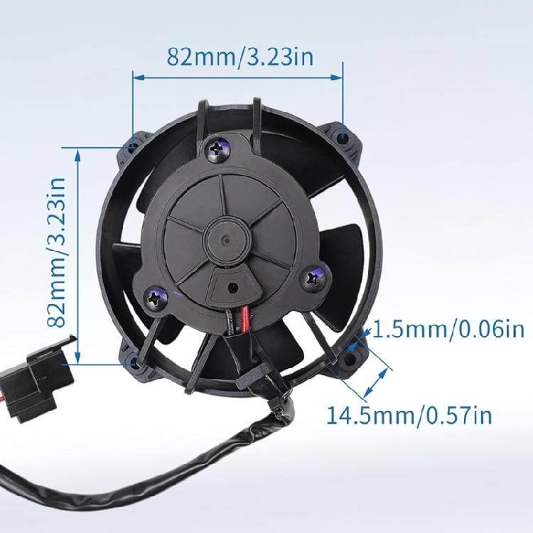 Cooling Fan Motor Ventilator Assembly 147CFM 12V Puller Low Profile Fan