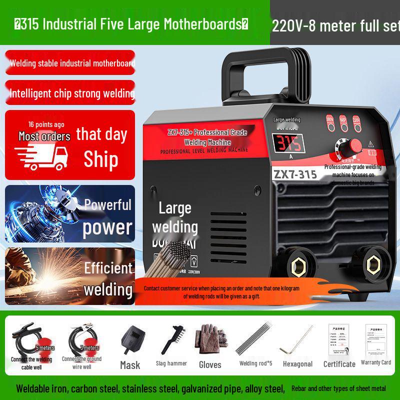 315 Dual Voltage Portable Electric Welder - High Power, Fully Automatic, Suitable for Construction and Three-Phase Household Manual Welding.