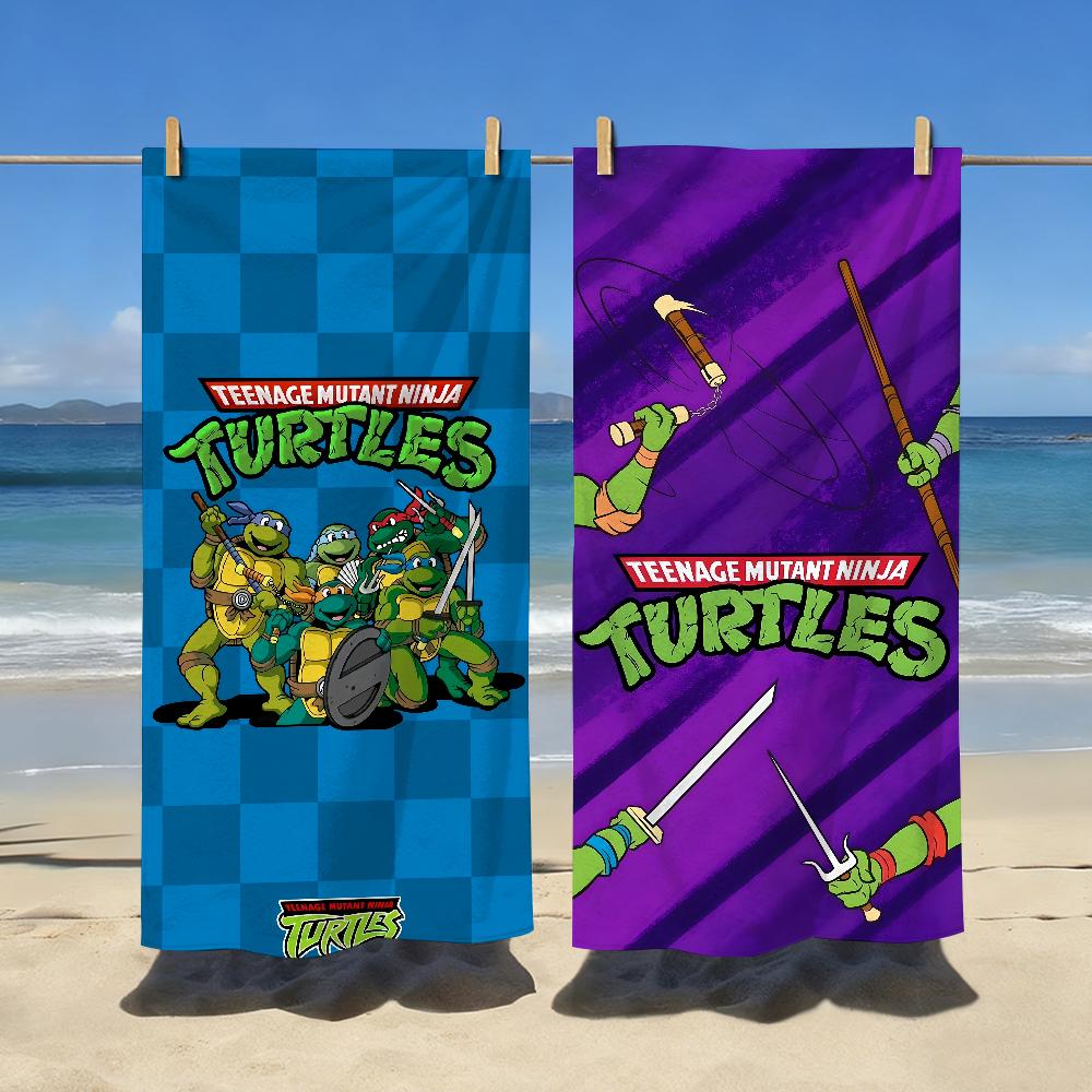 Классическое Аниме T-TMNT Полотенце Мягкое Бассейн Подарок Для Путешествий Спортзал Душ Кемпинг Быстросохнущее Спортивное N-Ниндзя T-Черепашки Большие Пляжные Полотенца