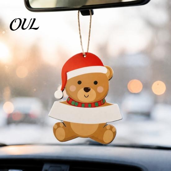 Lightweight Xmas Tree Tags Christmas Wooden Ornament, Cute Bear Gingerbread Gnome Cat Dog Durable Waterproof Ornaments Hanging Decorations for