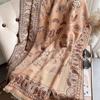 New jacquard landscape painting imitation cashmere scarf women's air-conditioned room shawl autumn and winter thickened warm long scarf